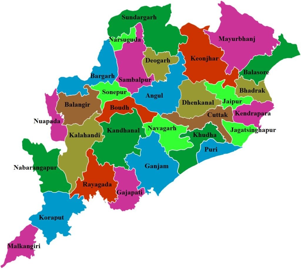 Orissa Odisha State Map And Districts Map Dhanvi Services Dhanviservices