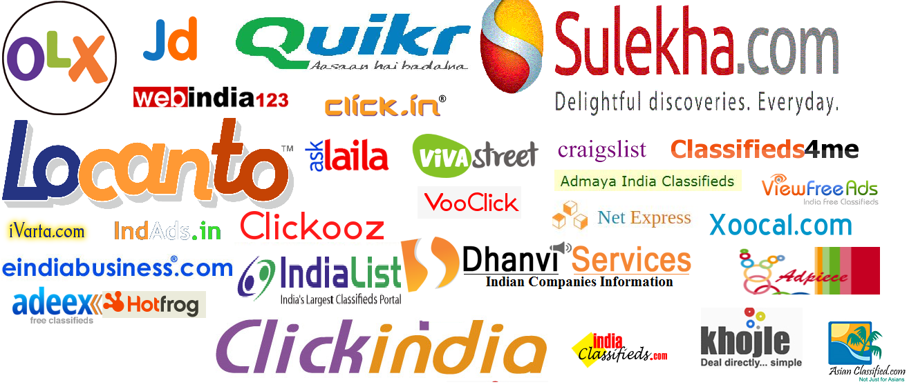 Olx Just Dail Quikr Sulekha Locanto Web India 123 Click India Click.in Ask Laila Viva Street Craigslist Classifieds 4 Me Adeex Ivarta Khojle HotFrog Ind Ads Ad Maya Clickooz India List India Book VooClick Xoocal EIndiaBusiness View Free Ads Asian Classifieds Net Express Adpiece IndiaClassifieds