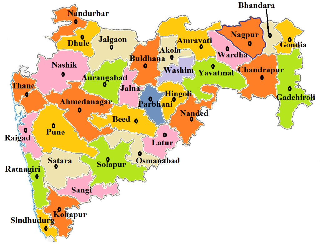 Maharashtra State Map And Districts Map Dhanvi Services Dhanviservices