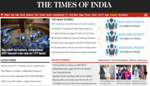 Times Of India News Websites Dhanviservices Dhanvi Services